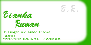 bianka ruman business card